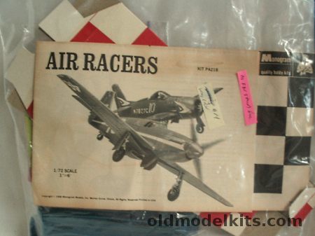 Monogram 1/72 2 Pylon Air Racers - F8F and P-51B with Racing Pylon Stand - BAGGED, PA218-150 plastic model kit
